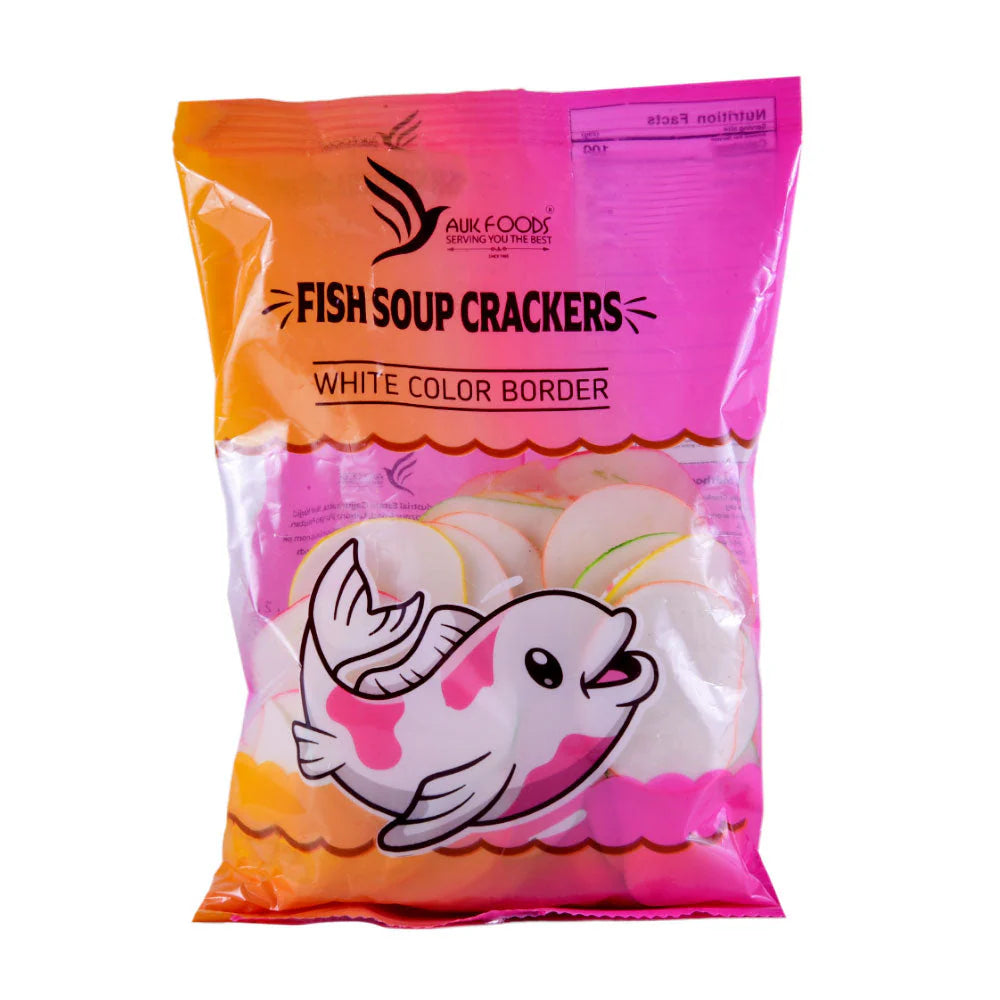 AUK FISH SOUP CRACKERS 200 G WHITE COLOR BORDER