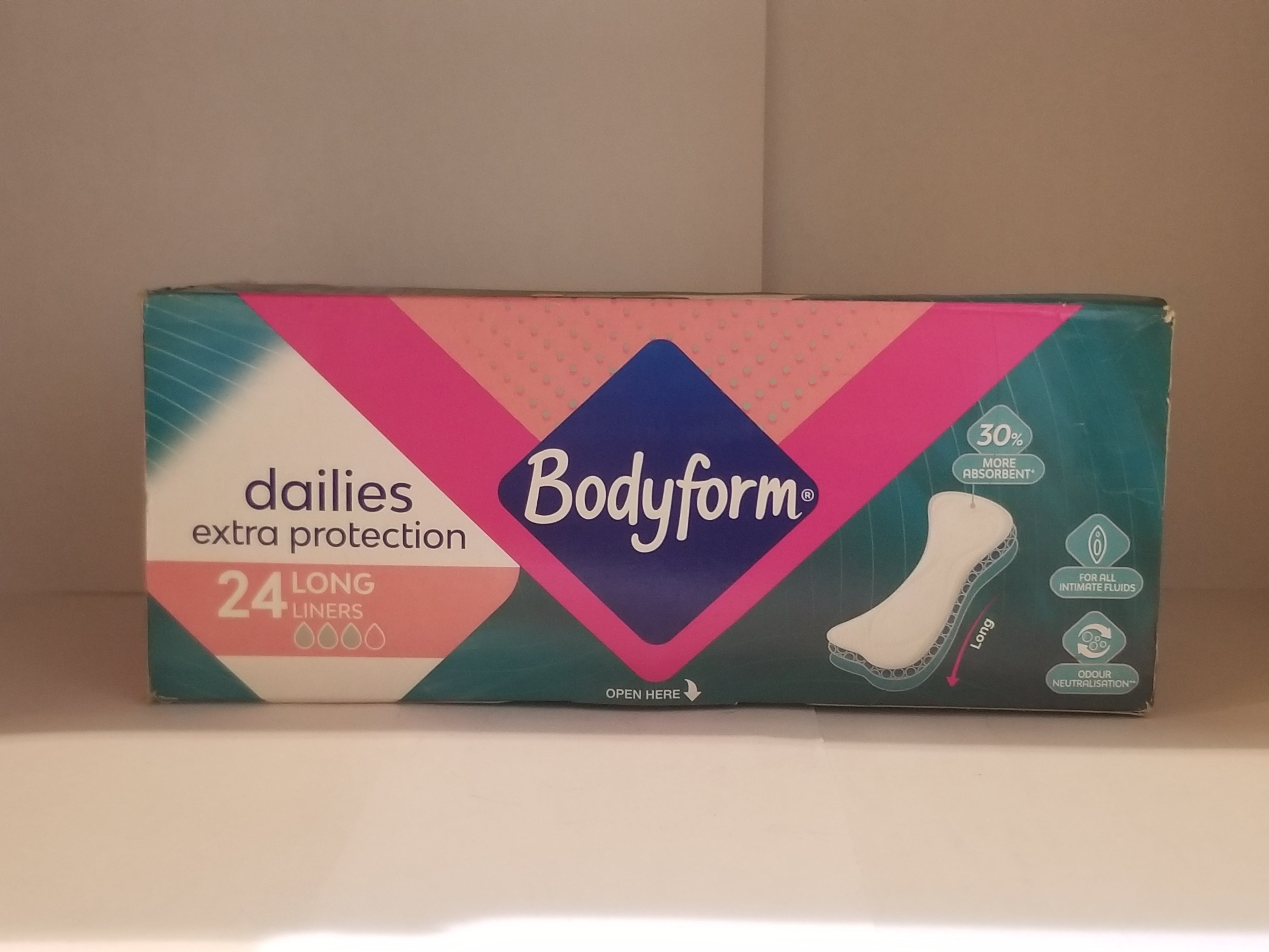 BODYFORM PANTYLINERS 24S DAILIES | LONG