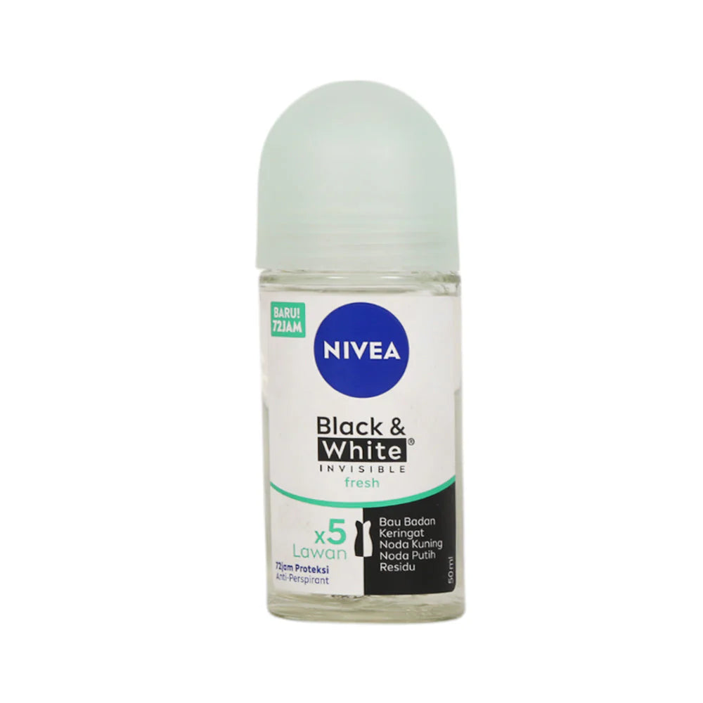NIVEA ROLL ON 50 ML WOMEN | INVISIBLE BLACK & WHITE FRESH