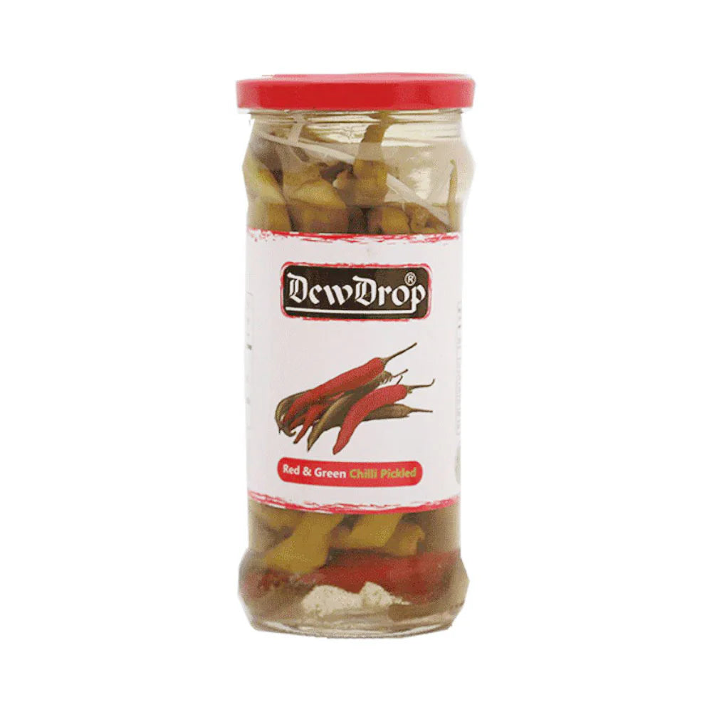 DEWDROP PICKLE 370 G RED & GREEN CHILLI