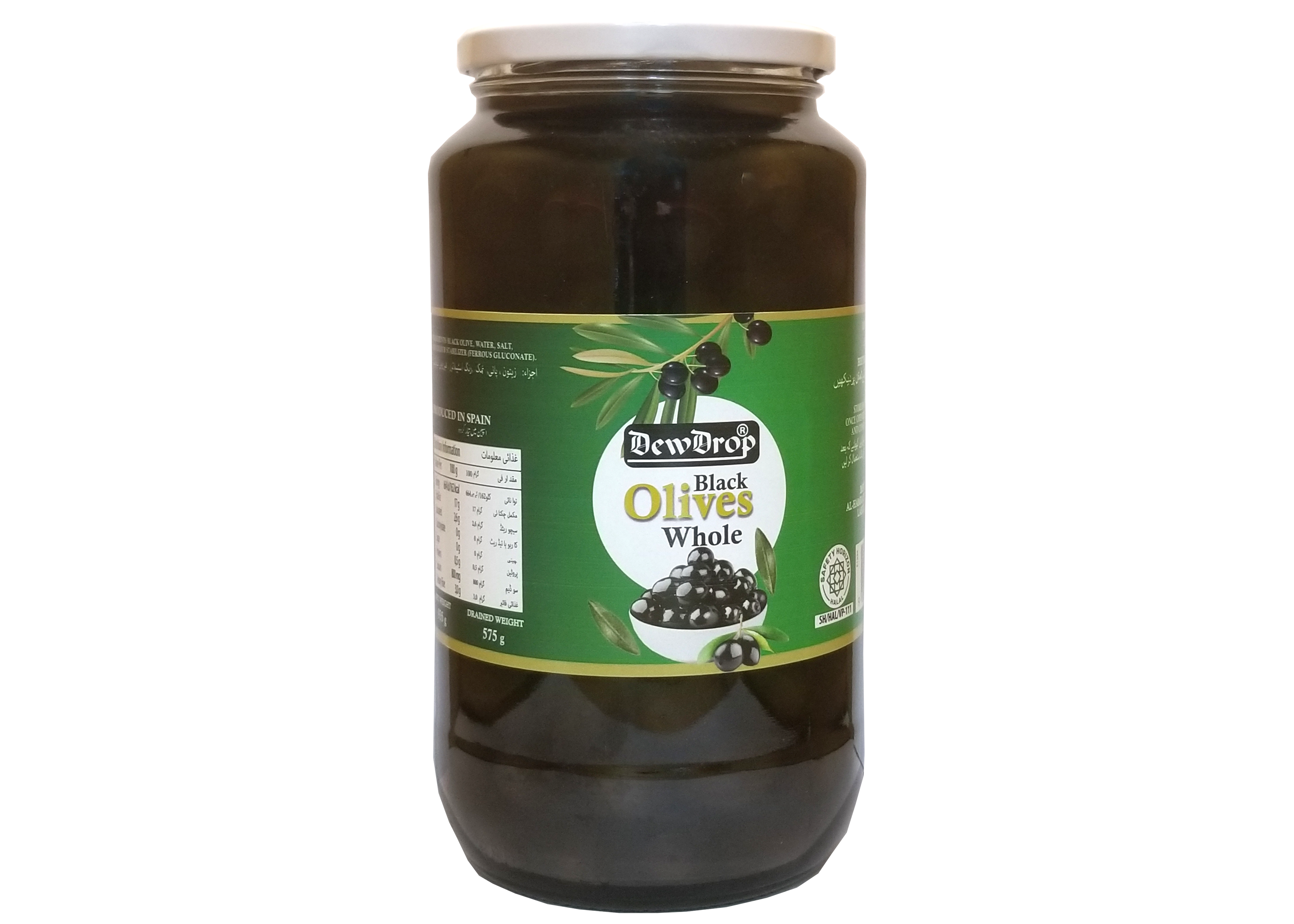 DEWDROP OLIVES BLACK 935 G / 575 G WHOLE