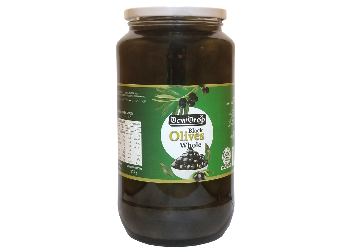 DEWDROP OLIVES BLACK 935 G / 575 G WHOLE