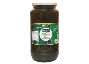 DEWDROP OLIVES BLACK 900 G / 485 G SLICES