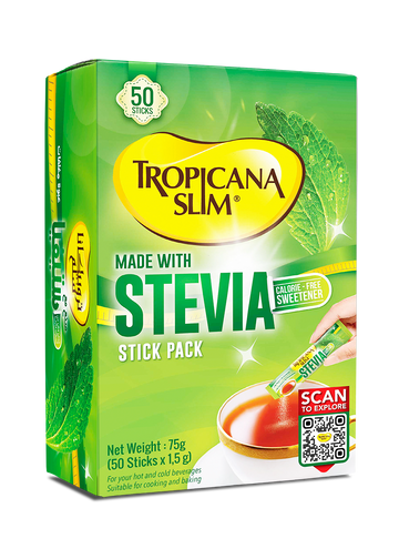 TROPICANA SLIM STEVIA STICKS 1.5 G 100S DIET