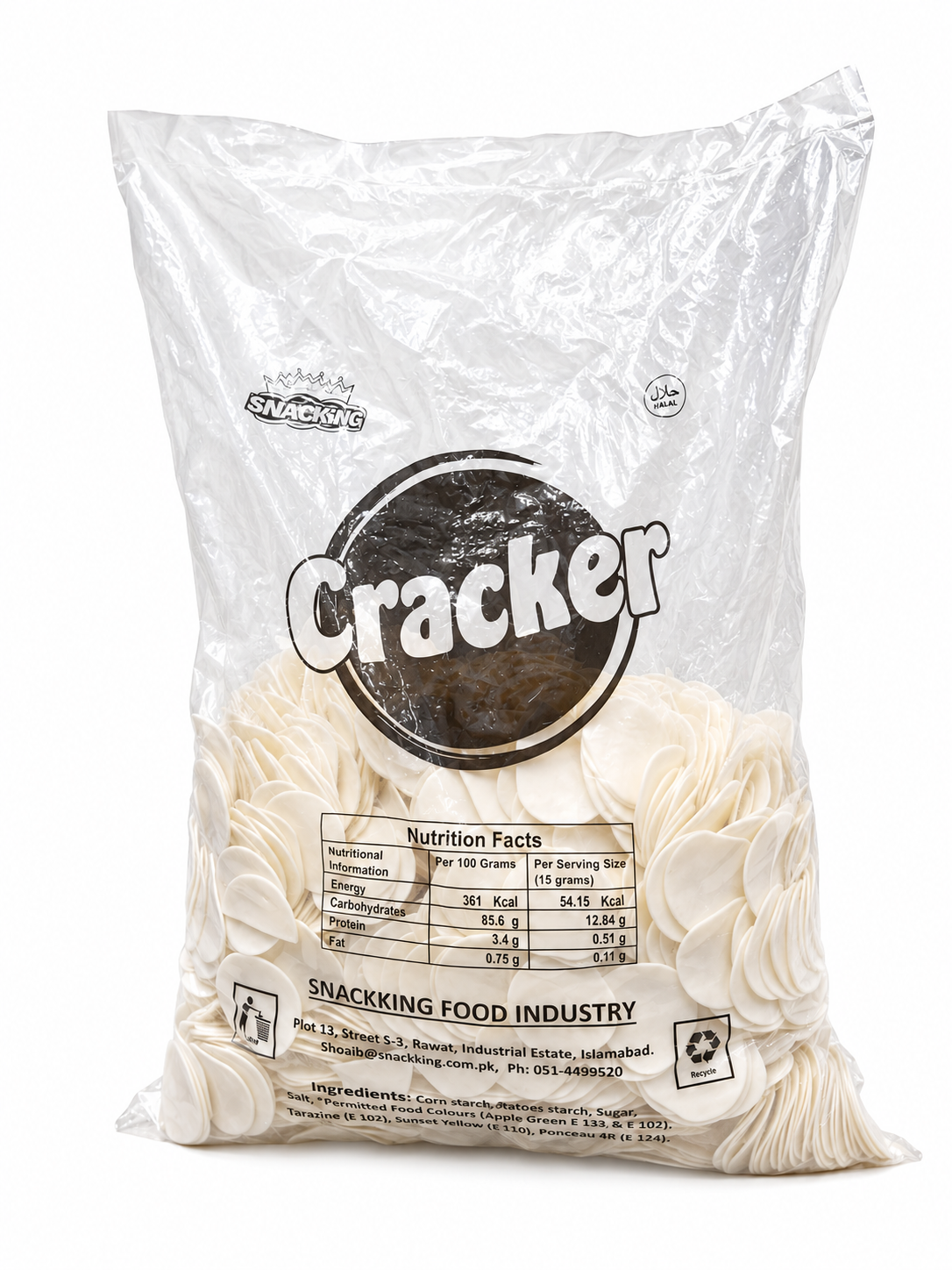 SNACKKING FISH CRACKERS 5 KG WHITE