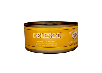DELESOL TUNA 160 G LIGHT MEAT IN SUNFLOWER OIL
