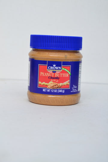 CROWN PEANUT BUTTER 12 OZ CHUNKY