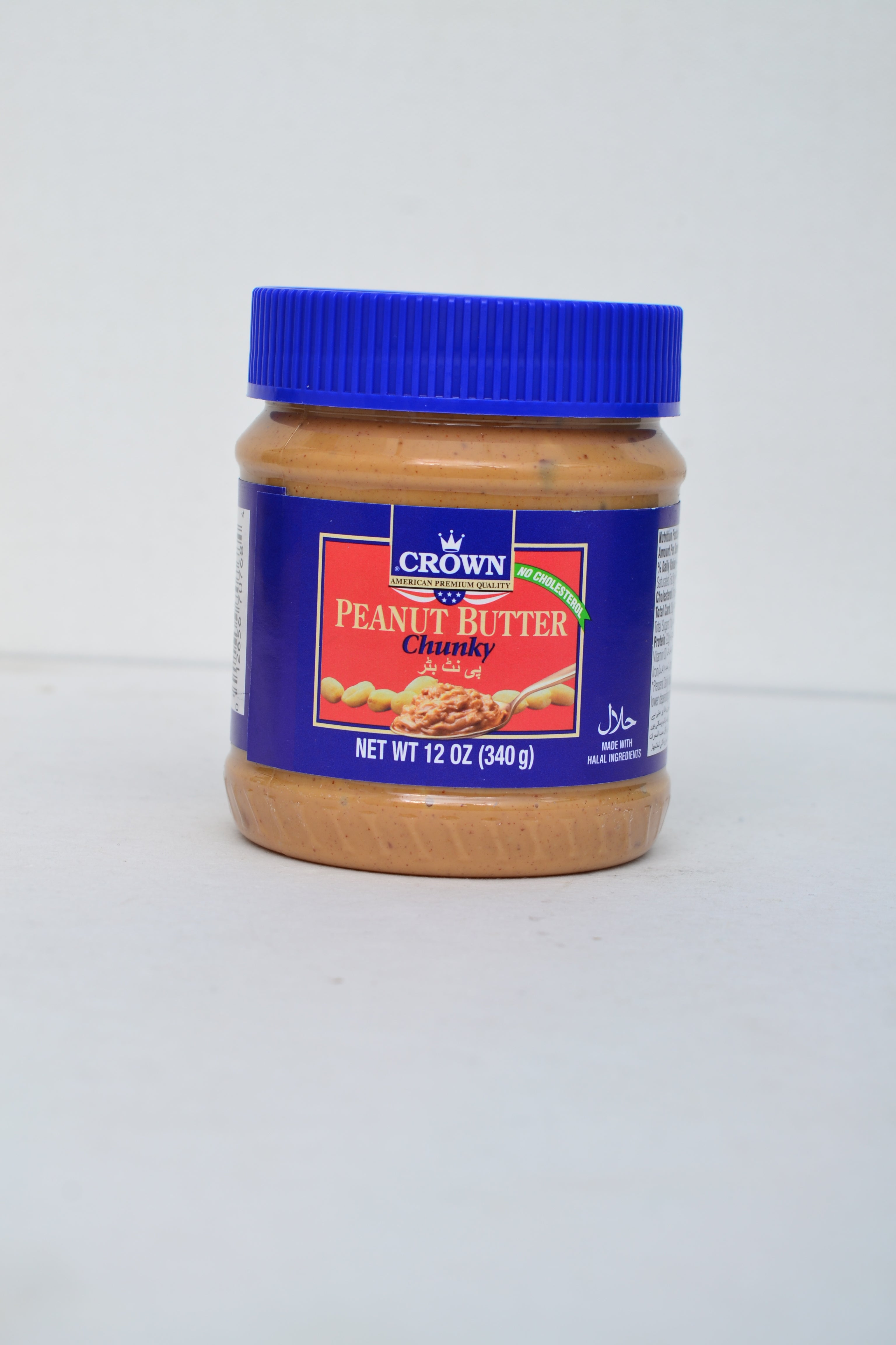CROWN PEANUT BUTTER 12 OZ CHUNKY