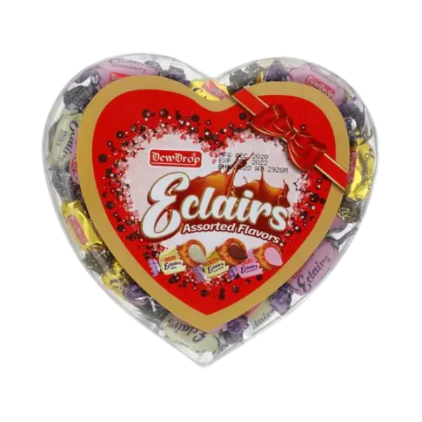 DEWDROP ECLAIR CRYSTAL HEART 272 G ASSORTED