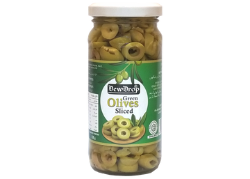 DEWDROP OLIVES GREEN 220 G / 120 G SLICES