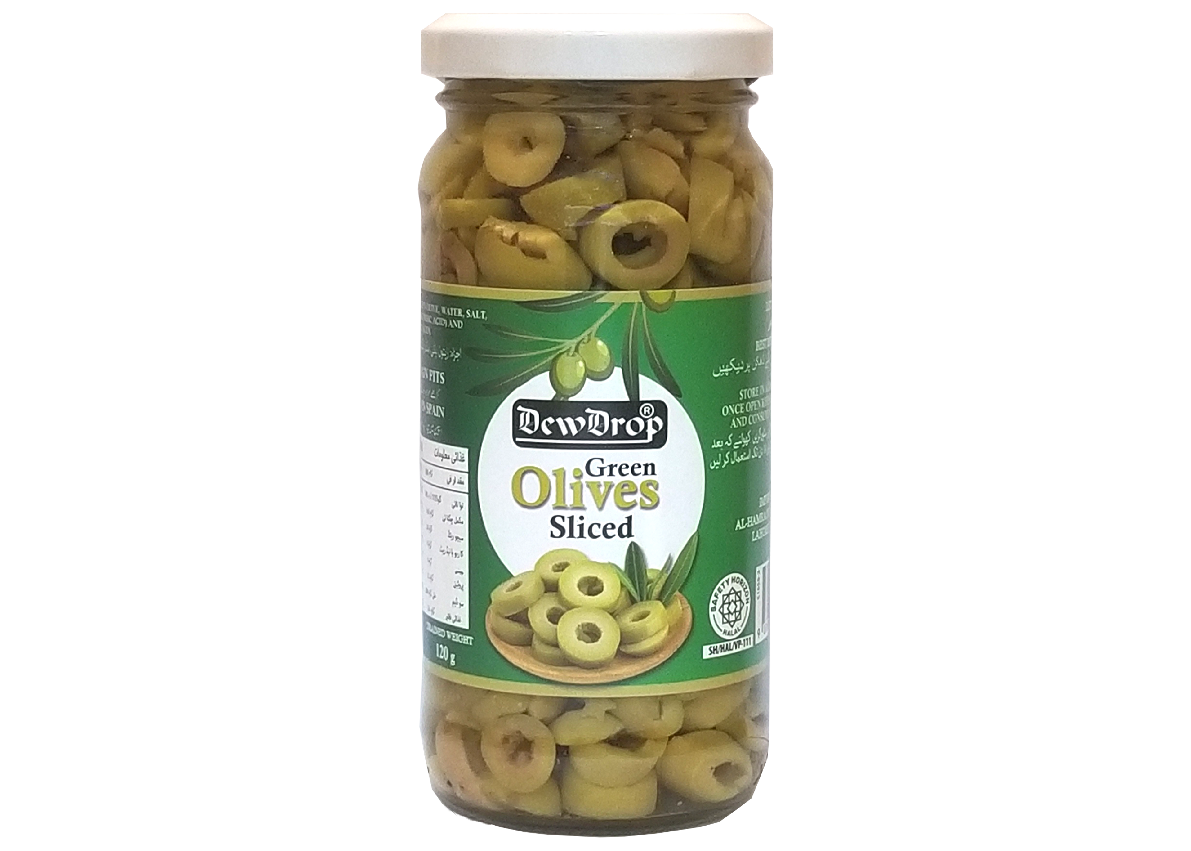 DEWDROP OLIVES GREEN 220 G / 120 G SLICES