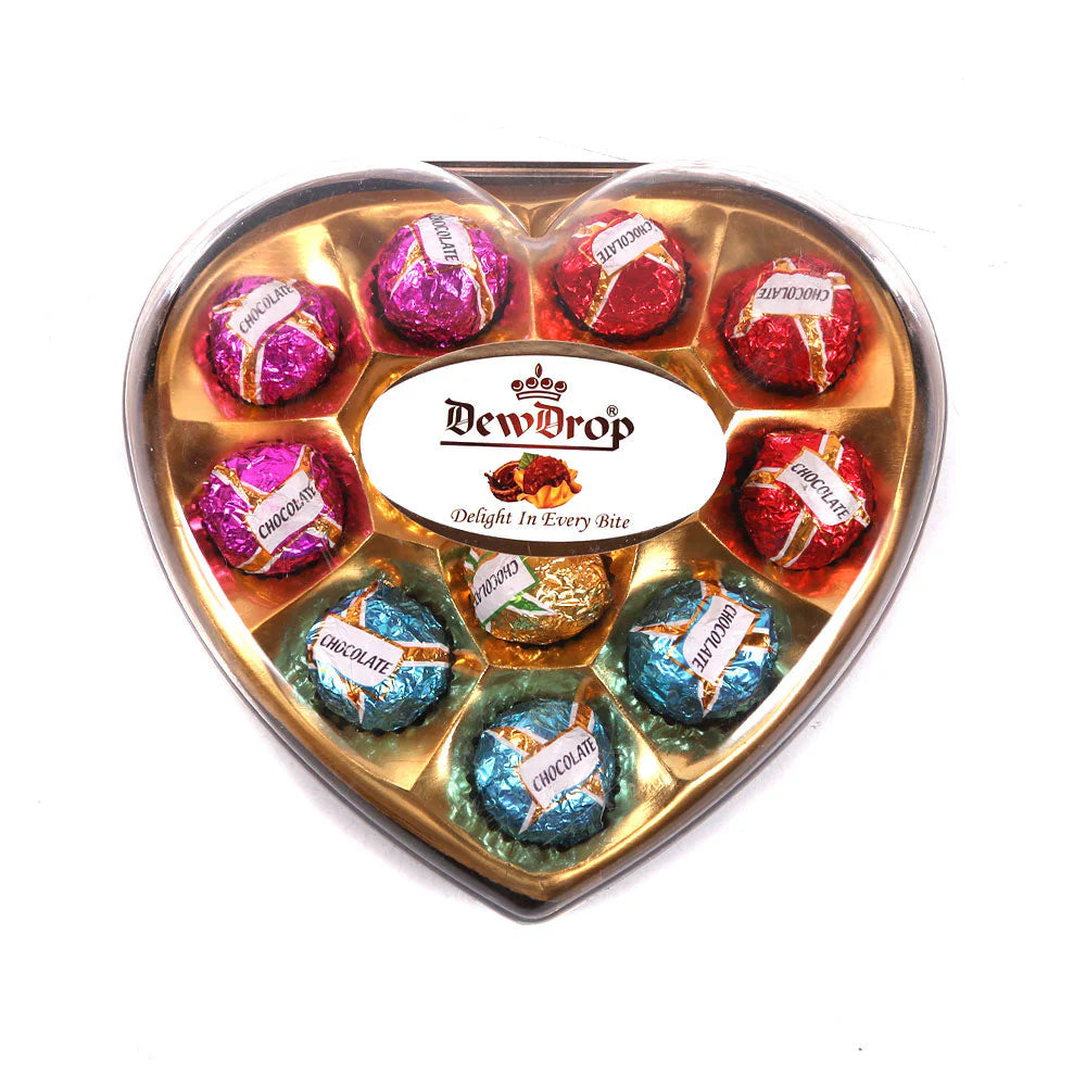 DEWDROP CHOCOLATE 150 G HEART COLOR | H12C1