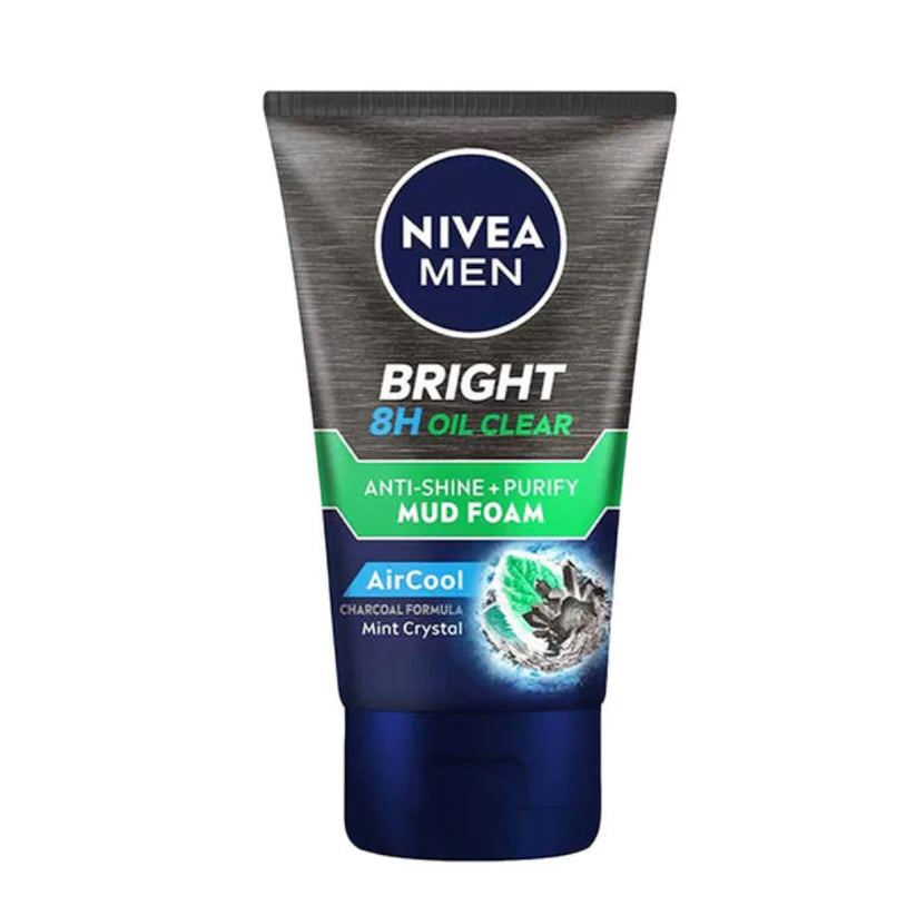 NIVEA MEN FACWASH 100 ML OIL CLEAR MUD FOAM AIR COOL
