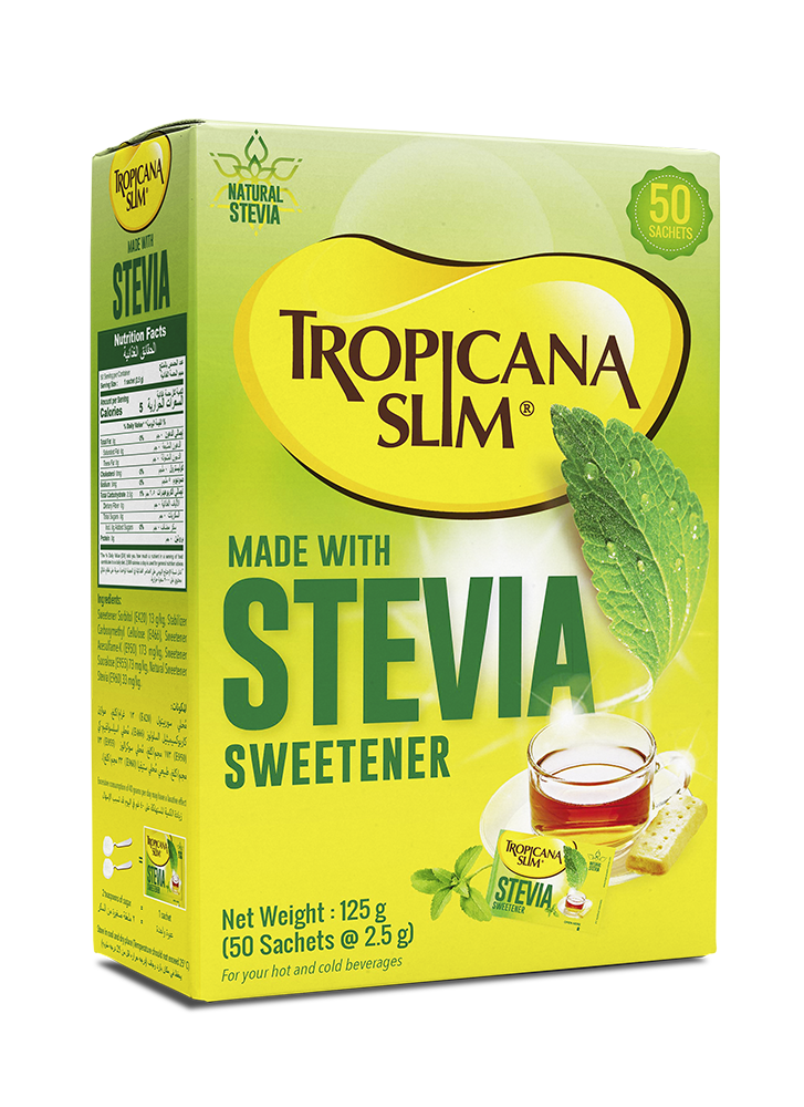 TROPICANA SLIM STEVIA SACHETS 2.5 G 50S
