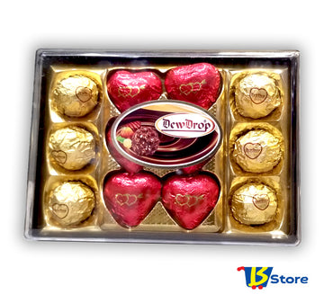 DEWDROP CHOCOLATE 123 G ASSORTED SQUARE | RT12A