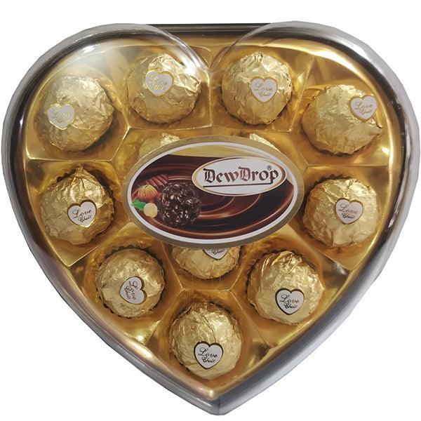 DEWDROP CHOCOLATE 150 G HEART GOLDEN | H12G