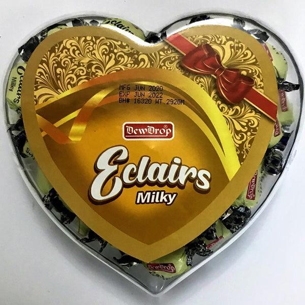 DEWDROP ECLAIR CRYSTAL HEART 272 G MILKY