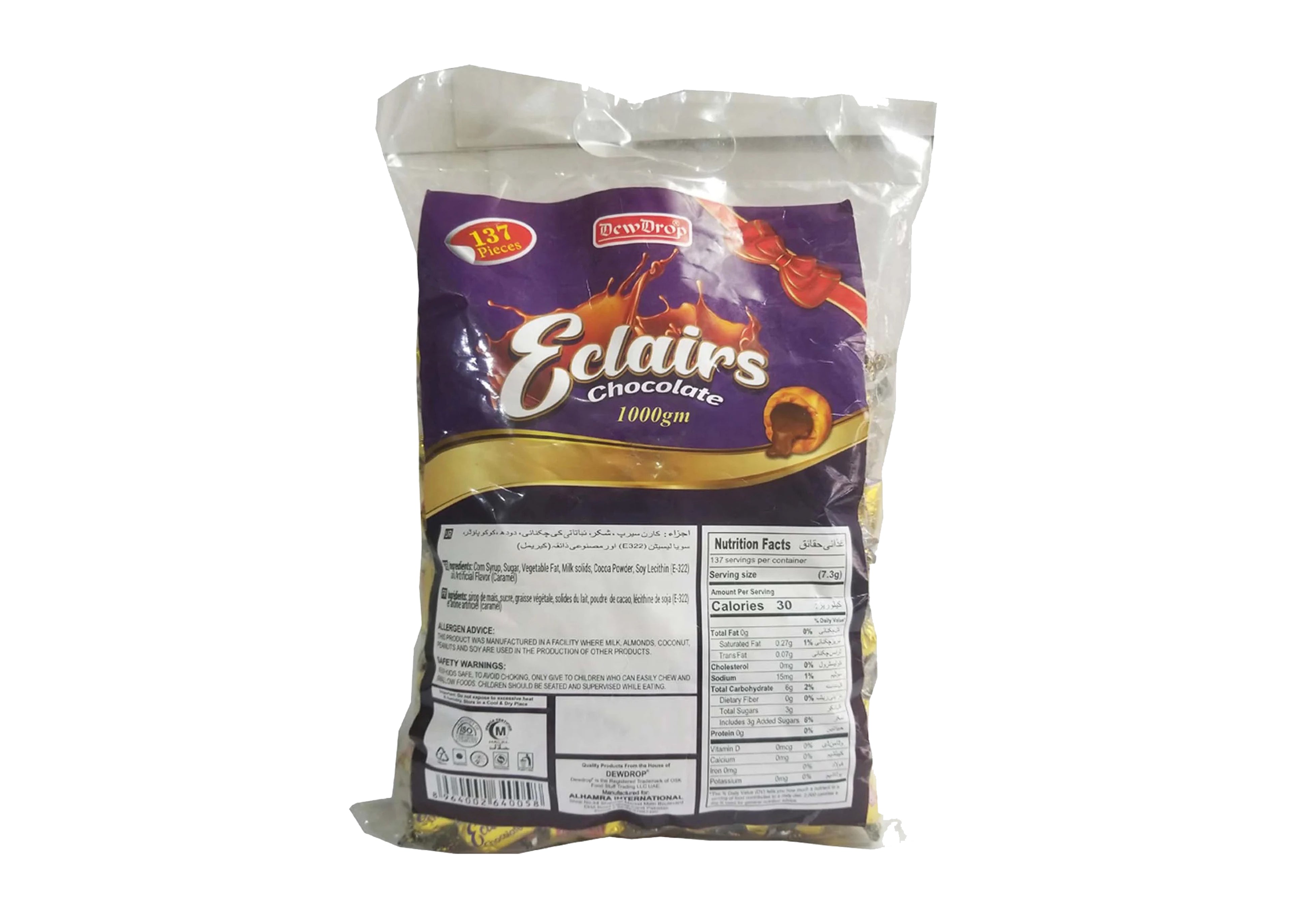 DEWDROP ECLAIR TOFFEE 770 G 137-PCS CHOCOLATE