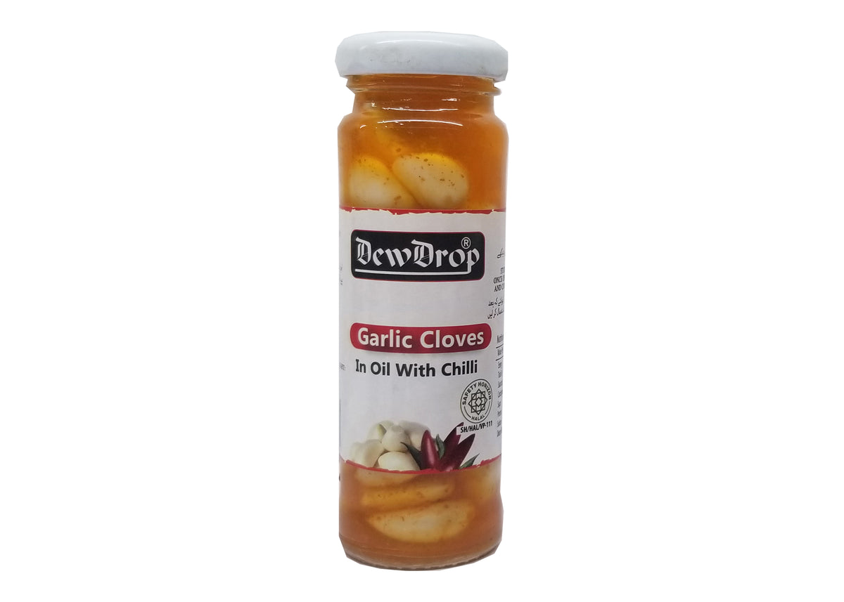 DEWDROP GARLIC CLOVES 100 G / 60 G CHILLI OIL