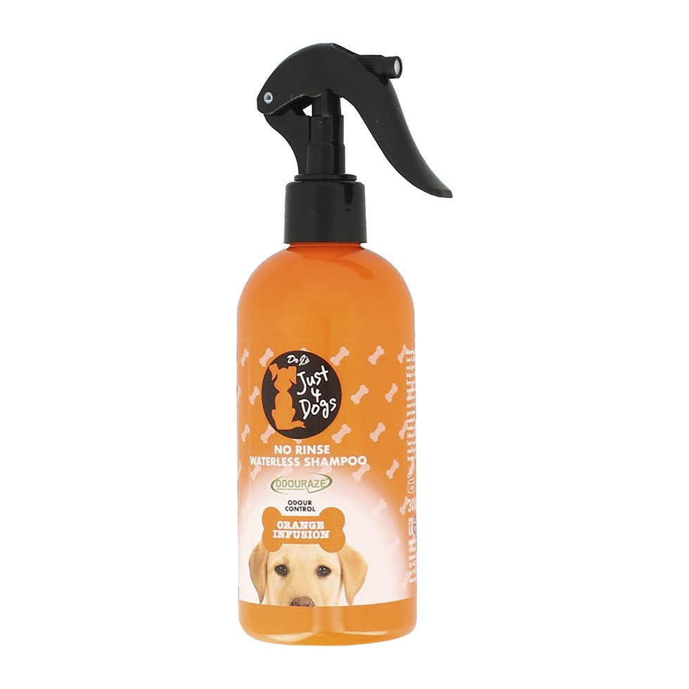JUST 4 DOGS SHAMPOO 300 ML NO RINSE WATERLESS ORANGE