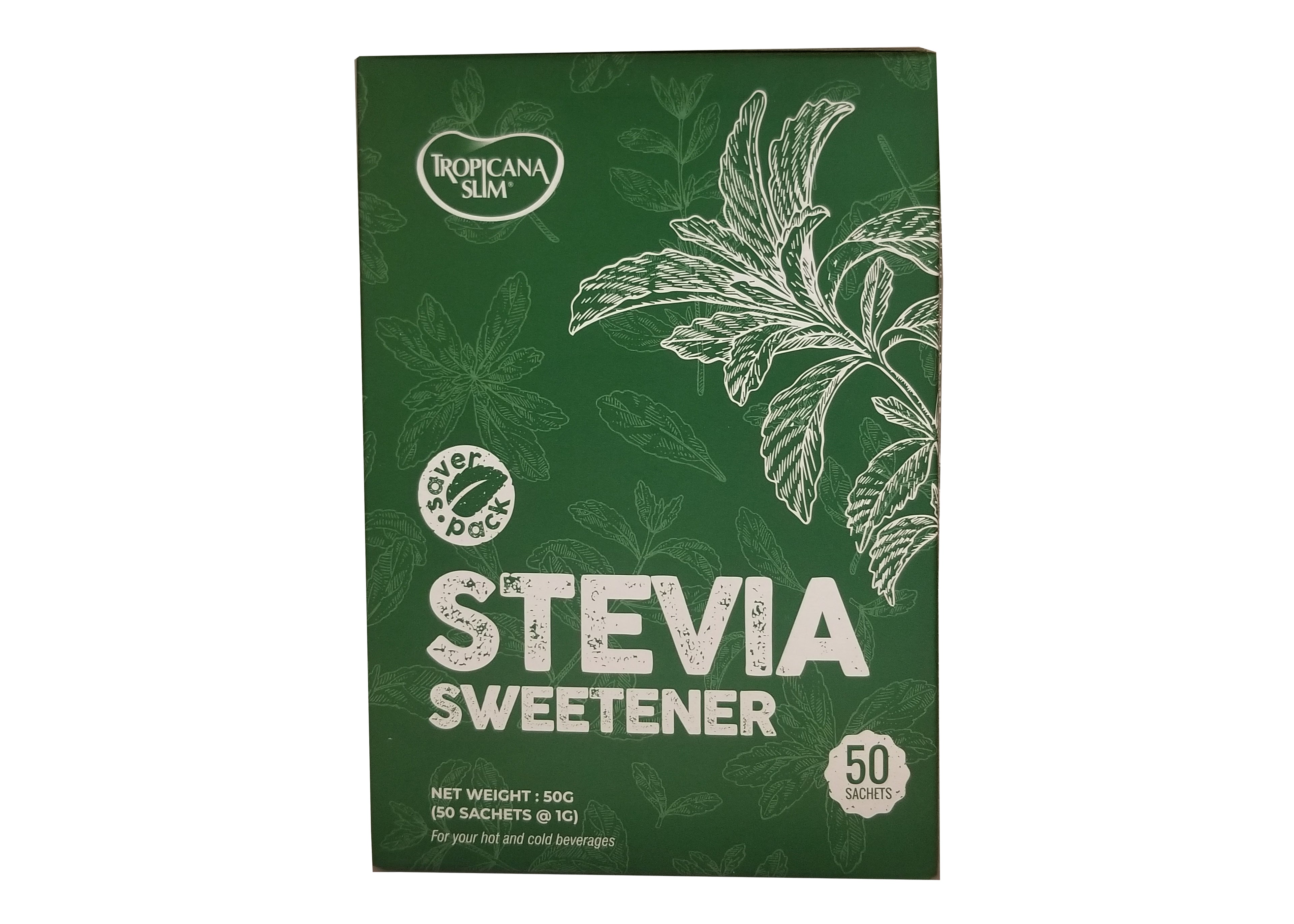 TROPICANA SLIM STEVIA SACHETS 1 G 50S