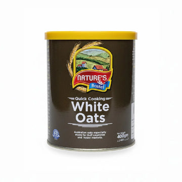 NATURE BAKE WHITE OATS 400 G TIN