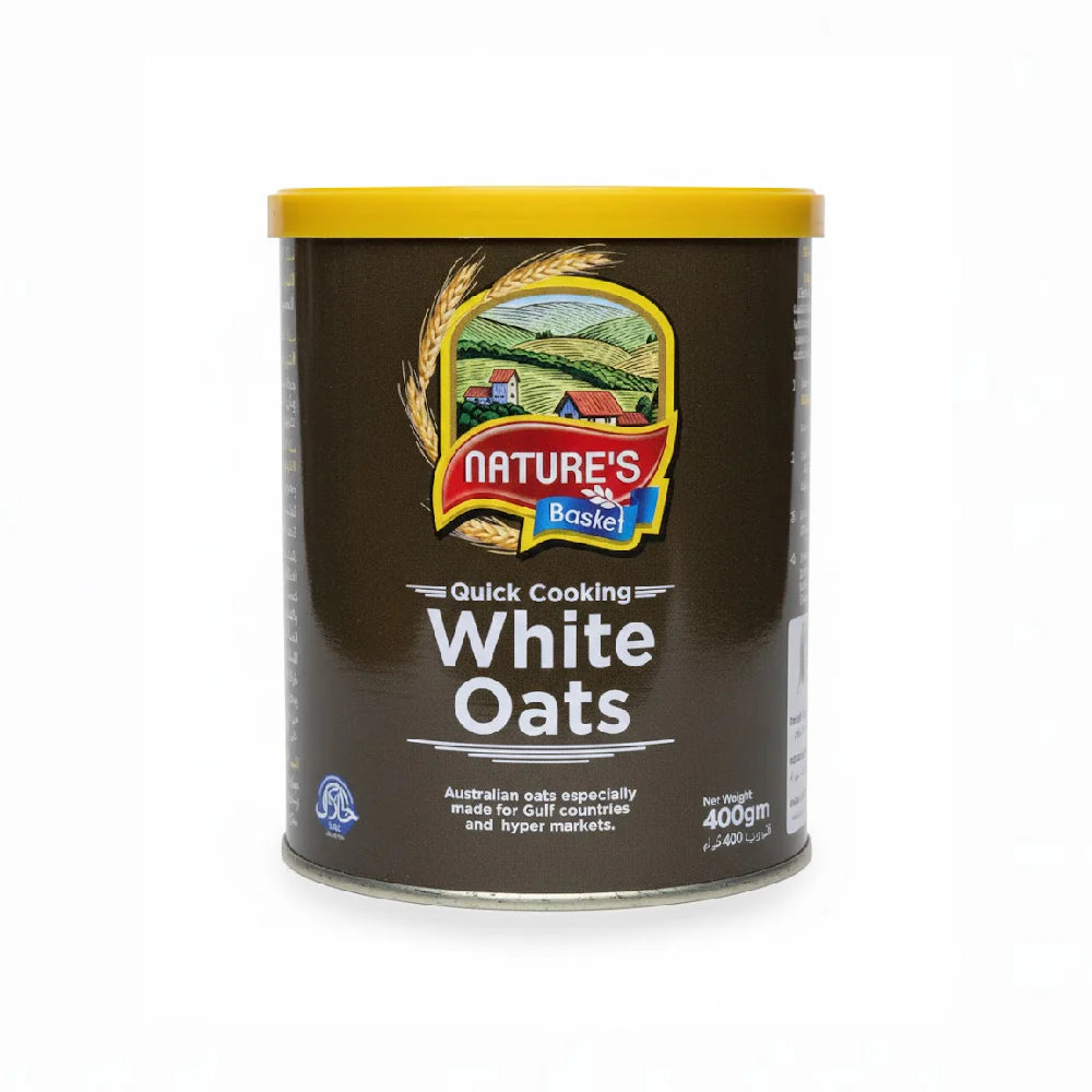 NATURE BAKE WHITE OATS 400 G TIN